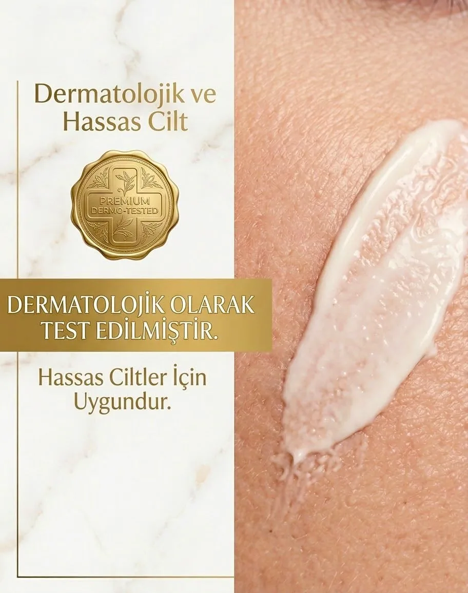 Güneş koruyucunun cilt üzerindeki krem dokusu
