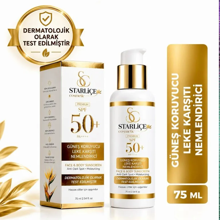 Starliçe SPF 50+ — Ürün ambalajı ve bakım başlıkları