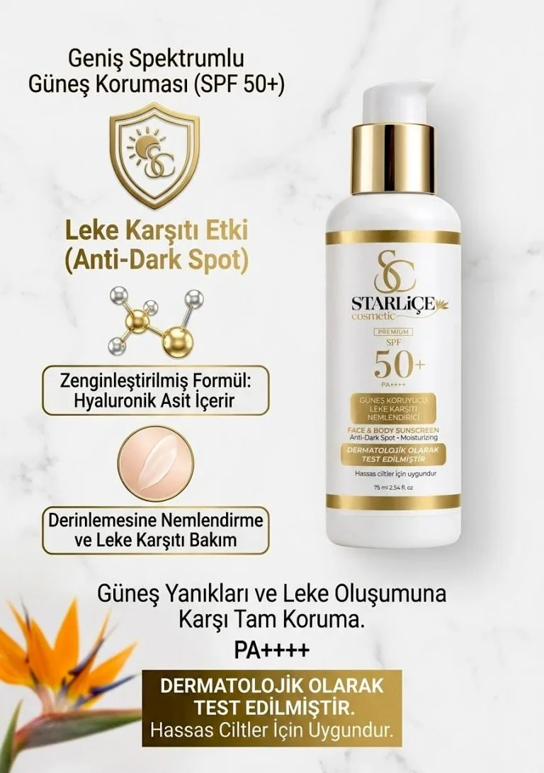 Starliçe SPF 50+ — Koruma ve bakım bilgi görseli
